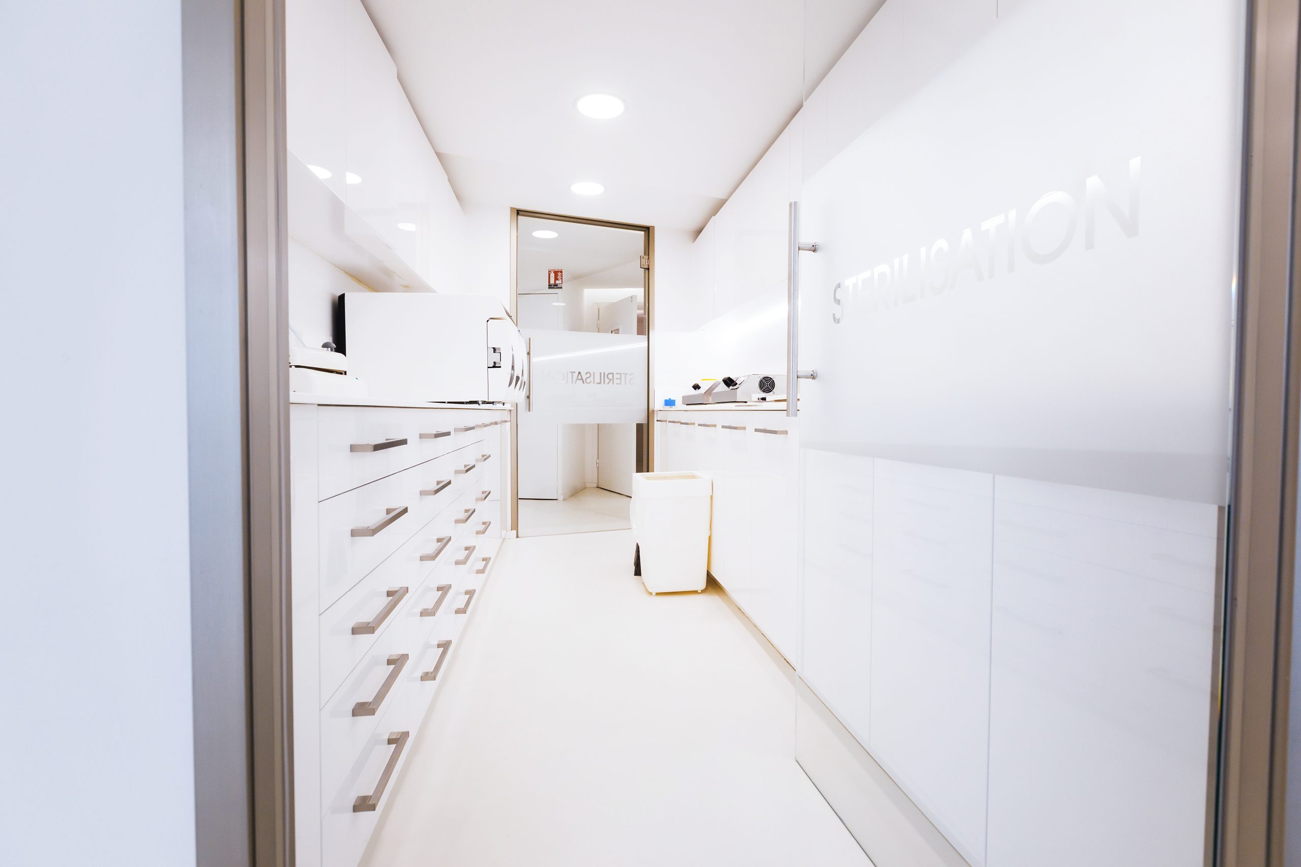 Beautiful stylish white office of a successful doctor